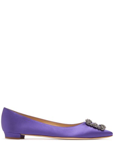 Mm Hangisi Satin Flats - MANOLO BLAHNIK - Modalova