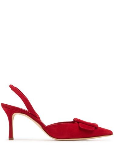 Mm Maysli Suede Slingback Pumps - MANOLO BLAHNIK - Modalova