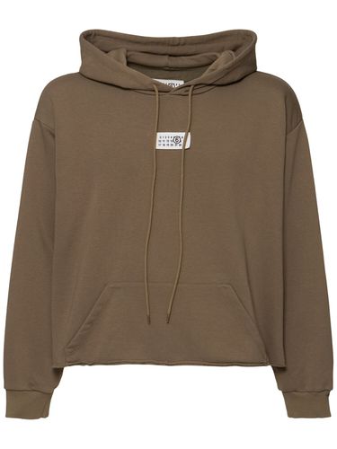 Cotton Blend Sweatshirt W/ Logo Patch - MM6 MAISON MARGIELA - Modalova