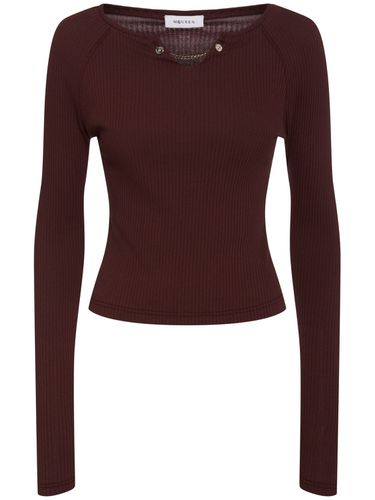 Cotton Jersey Long Sleeved Top - ALEXANDER MCQUEEN - Modalova