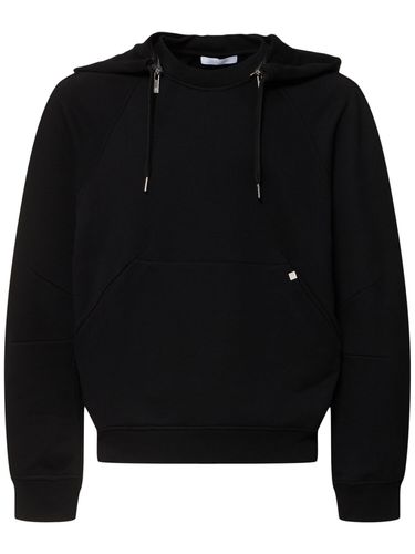 Hooded Cotton Full-zip Sweatshirt - HELMUT LANG - Modalova