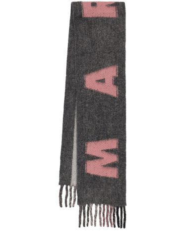 Logo Wool Blend Scarf - MARNI - Modalova