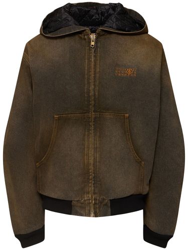 Sports Hooded Zip-up Cotton Jacket - MM6 MAISON MARGIELA - Modalova