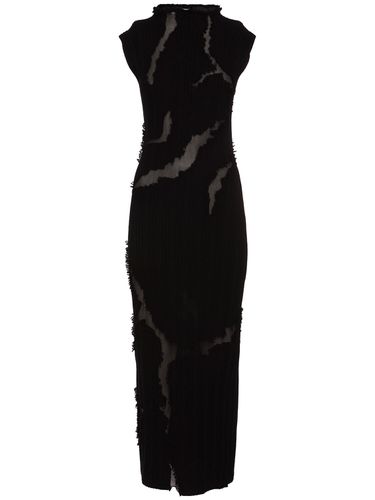 Destroyed Wool Blend Midi Dress - ALEXANDER MCQUEEN - Modalova