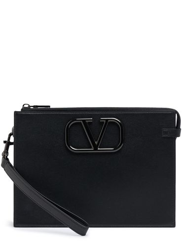 Vlogo Leather Pouch - VALENTINO GARAVANI - Modalova