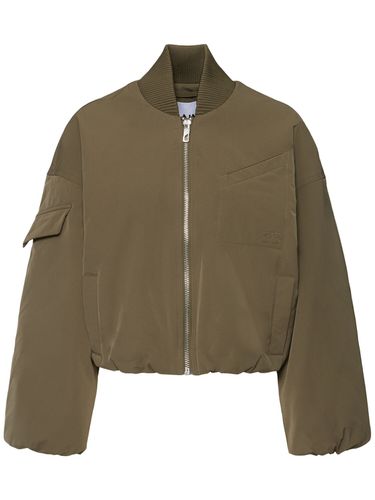 Bomber Oversize In Twill Leggero - GANNI - Modalova