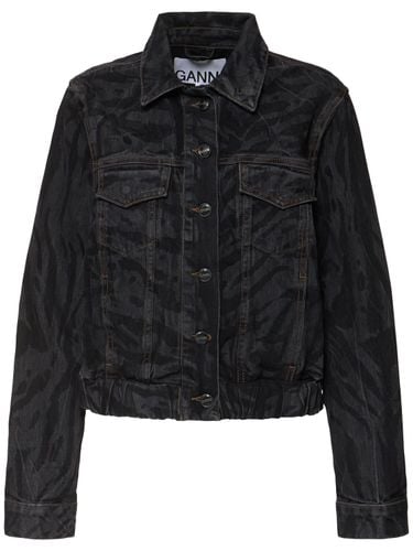 Lazer Denim Bomber Jacket - GANNI - Modalova