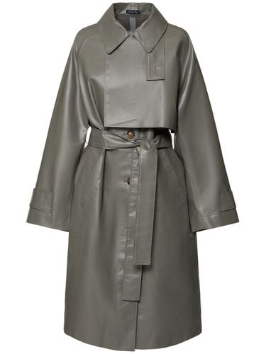 Dino Long Cotton Gabardine Trench Coat - SOEUR - Modalova