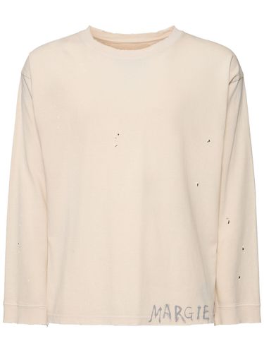 Cotton Jersey Long Sleeve T-shirt - MAISON MARGIELA - Modalova