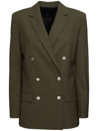 Boxy Double Breast Wool Blend Blazer - THEORY - Modalova