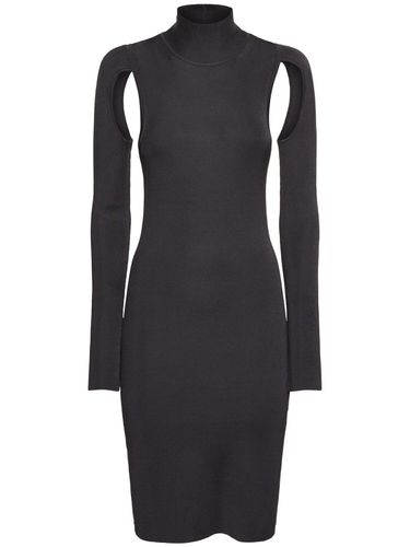 Viscose Knit Turtleneck Midi Dress - HELMUT LANG - Modalova