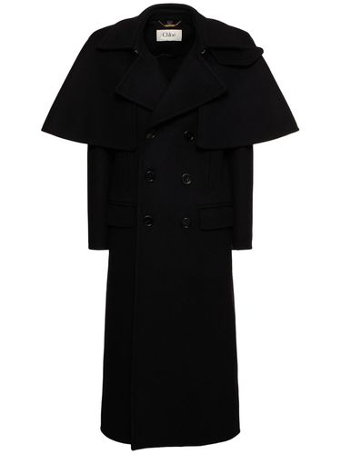 Double Breast Wool Long Coat - CHLOÉ - Modalova