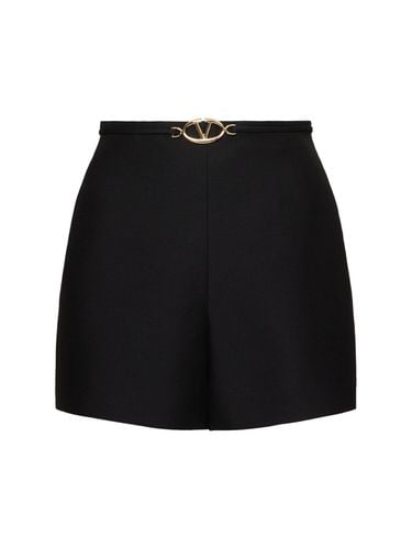 Crepe Couture Logo Shorts - VALENTINO - Modalova