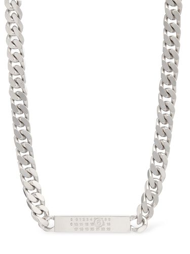 Mm6 Minimal Logo Chain Necklace - MM6 MAISON MARGIELA - Modalova