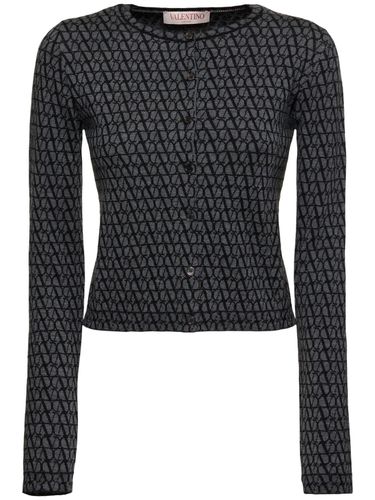 Iconographe Wool Jacquard Cardigan - VALENTINO - Modalova