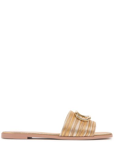 Mm Vlogo Cotton & Leather Sandals - VALENTINO GARAVANI - Modalova