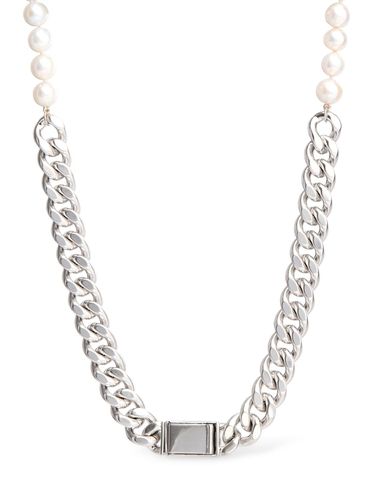 Chain Necklace W/ Faux Pearls - JIL SANDER - Modalova