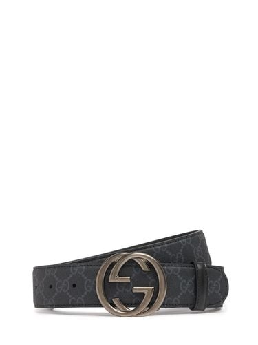 Cm Gg Supreme Canvas & Leather Belt - GUCCI - Modalova