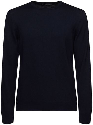 Wool Knit Crewneck Sweater - TAGLIATORE - Modalova