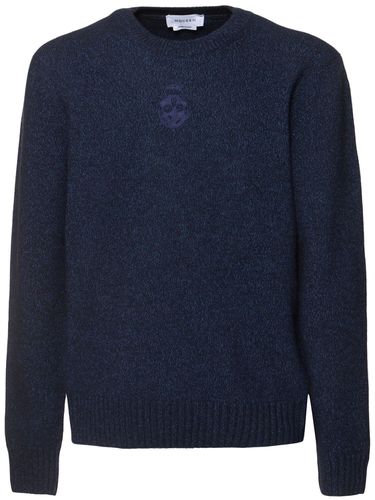 Wool Blend Knit Sweater - ALEXANDER MCQUEEN - Modalova