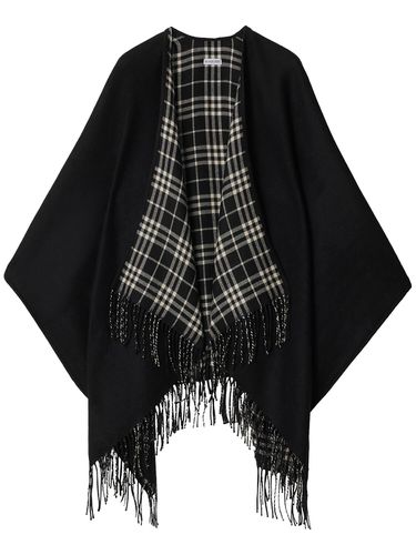 Reversible Wool Cape - BURBERRY - Modalova