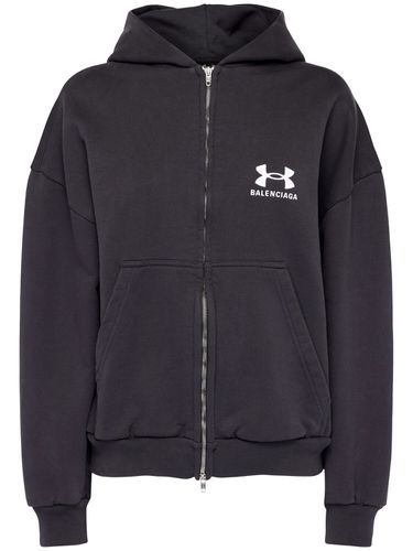 Cotton Zip-up Hoodie - BALENCIAGA - Modalova