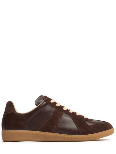 Replica Leather & Suede Low Top Sneakers - MAISON MARGIELA - Modalova