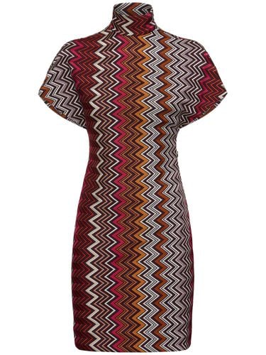 Wool Blend Knit Short Dress - MISSONI - Modalova