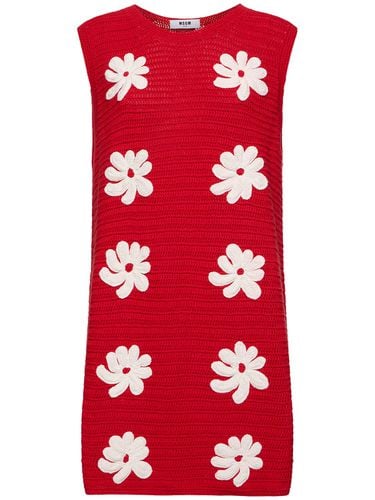 Embroidered Mini Dress - MSGM - Modalova