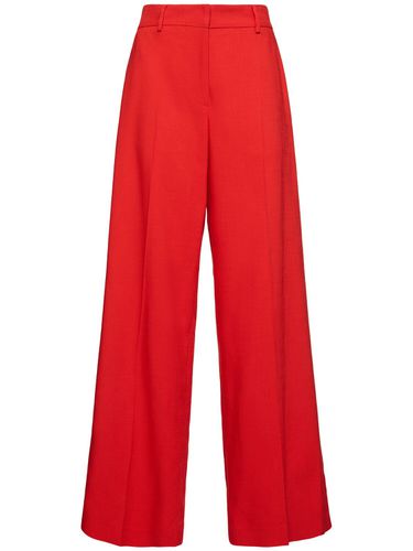 Pantaloni Dritti In Misto Viscosa - MSGM - Modalova