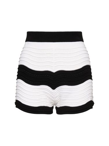 Striped Knit Bermuda Shorts - MSGM - Modalova