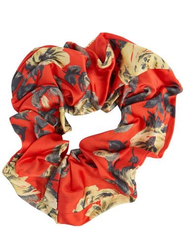 Printed Satin Scrunchie - GANNI - Modalova