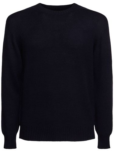 Wool Knit Crewneck Sweater - TAGLIATORE - Modalova