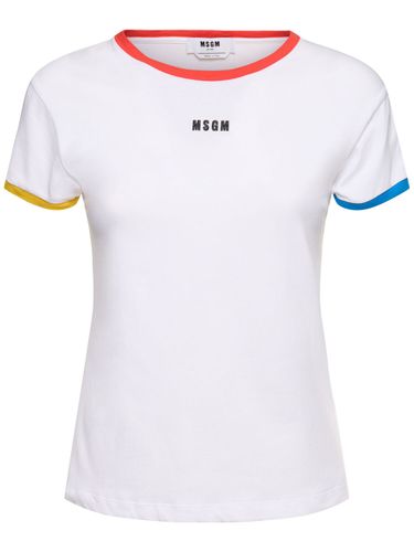 Logo Jersey T-shirt - MSGM - Modalova