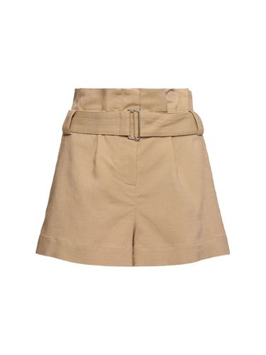 High Rise Shorts W/belt - MSGM - Modalova