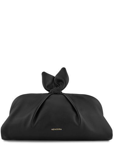 Bow Tie Leather Clutch - AQUAZZURA - Modalova