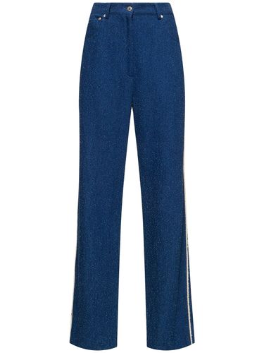 Cotton Blend Straight Pants - MSGM - Modalova