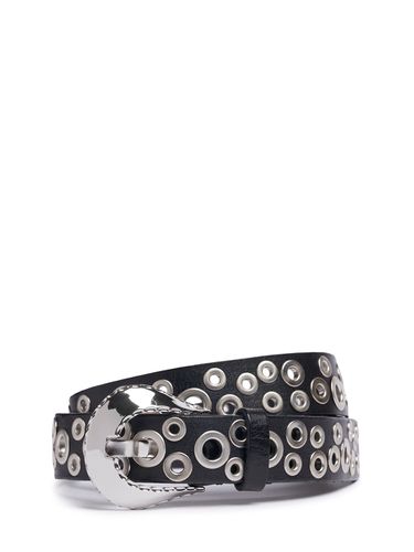 Mm Studded Leather Belt - GOLDEN GOOSE - Modalova