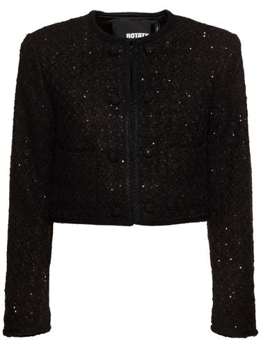 Bouclé Crop Jacket - ROTATE - Modalova