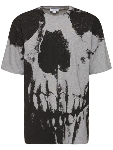 Skull Printed Cotton T-shirt - ALEXANDER MCQUEEN - Modalova