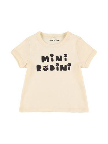 Camiseta De Jersey De Algodón Orgánico Estampada - MINI RODINI - Modalova