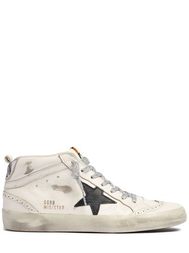 Mm Mid Star Leather Sneakers - GOLDEN GOOSE - Modalova