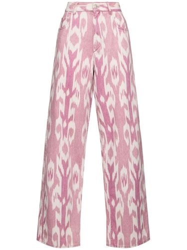 Joanny Printed Denim Wide Leg Jeans - MARANT ETOILE - Modalova