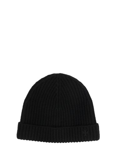 Rib Knit Cashmere Beanie - TORY BURCH - Modalova