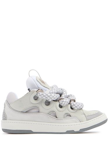 Mm Curb Leather & Mesh Sneakers - LANVIN - Modalova