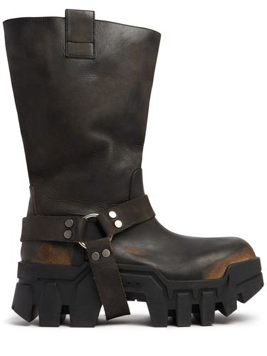 Bulldozer Leather Harness Boots - BALENCIAGA - Modalova