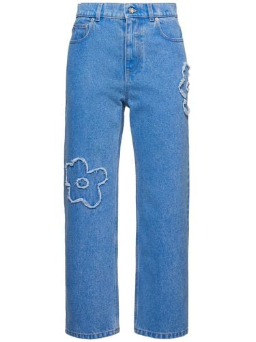 Coated Cotton Denim Straight Jeans - MARNI - Modalova