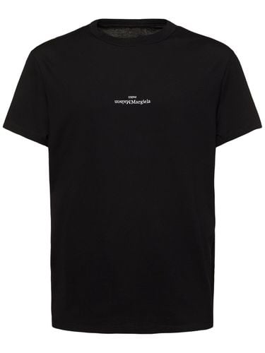 Camiseta De Algodón Con Logo Bordado - MAISON MARGIELA - Modalova