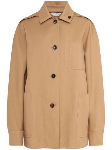 Moneta Gabardine Cotton Shirt Jacket - MAX MARA - Modalova