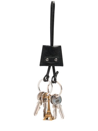 Eiffel Le City Leather Charm Key Holder - BALENCIAGA - Modalova